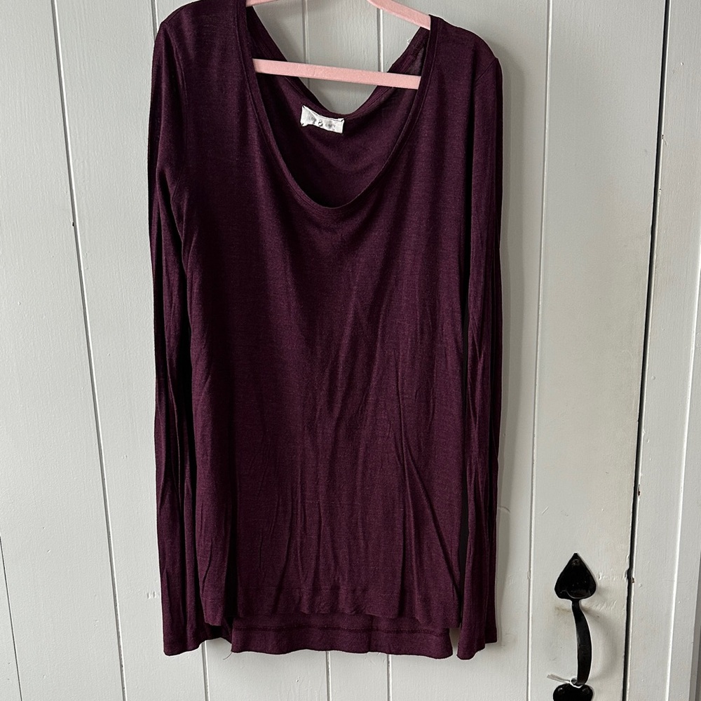 Lou & Grey Purple Long Sleeve Top